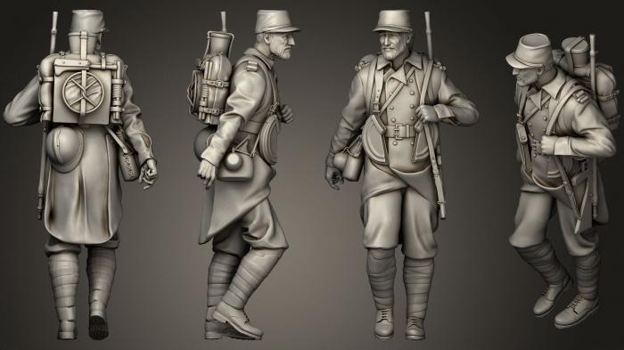 Military figurines (STKW_0328) 3D model for CNC machine